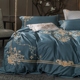 Châu âu phòng mô hình thêu kim bộ đồ giường hoa bộ đồ giường cotton Mỹ bốn bộ của 80 satin cotton quilt cover Bộ đồ giường bốn mảnh