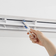 Щетка для мытья посуды 日本aisen家用窗帘百叶窗清洁刷厨房灰尘空调电风扇页缝隙刷2个装