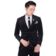 Kawasawa tùy chỉnh mùa thu và mùa đông áo khoác nam Hàn Quốc sang trọng đơn giản màu đen vàng nhung mỏng phù hợp với nam Suit phù hợp