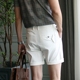 Mùa hè thường quần short trắng Người Anh thoải mái thời trang hoang dã yếm nam của Hàn Quốc thiết kế quần short trẻ Quần làm việc