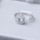 S925 sterling silver ring rung mạng màu đỏ với cùng một đoạn có thể biến các mô phỏng chiếc nhẫn kim cương để chạy vòng may mắn Nhẫn