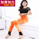 Quần legging nữ siêu dày mùa đông chất béo mm2017 mới cao cộng với nhung dày size lớn mặc quần đen ấm quần legging giả bò Quần tây thường