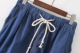 18 mùa hè sản phẩm mới cộng với phân bón XL 200 pounds chất béo MM Hàn Quốc phiên bản của đàn hồi eo dây kéo Harlan denim cắt quần phụ nữ shop quần áo nữ Quần jean