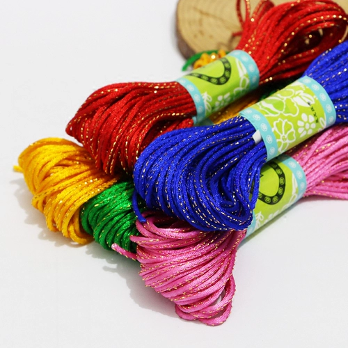 Плетеные шелковые нитки, плетеный браслет ручной работы