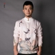 [古 阿 新] Trung Quốc phong cách mùa xuân retro nam áo len áo len dài tay áo đàn hồi lỏng kích thước lớn quần áo của nam giới Áo len