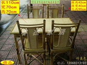 Bàn ghế tre kết hợp bàn ghế tre đơn giản sân vườn Ghế tre đặc biệt phòng ăn tre kết hợp giải trí hình chữ nhật - Bộ đồ nội thất