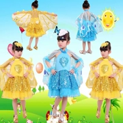 Trẻ em gà con trang phục động vật côn trùng bay phim hoạt hình váy fluffy bướm trang phục sân khấu trẻ em quần áo biểu diễn chim - Trang phục