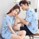 Mùa hè cotton vài bộ đồ ngủ thời trang hoạt hình phụ nữ váy ngủ có thể được mặc bên ngoài nam ngắn tay cotton phù hợp với dịch vụ nhà bộ đồ mặc nhà phong cách Hàn Quốc Bên ngoài ăn mặc