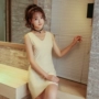 [Đặc biệt hàng ngày] đồ ngủ nữ mùa hè không tay băng lụa Hàn Quốc phiên bản của lỏng kích thước lớn đoạn mỏng nightdress nhà dịch vụ không có dấu vết quần lót nam