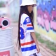 [gửi tiền để bán] trẻ em hiphip retro hip hop đồng phục bóng chày tay ngắn trẻ em áo đường phố biểu diễn quần áo trẻ em đầm trẻ em cao cấp Trang phục