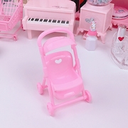 Cô gái màu hồng tim mini giỏ hàng tình yêu BB xe chơi nhà nhỏ ghế trang trí chụp đạo cụ