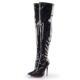 Mùa thu sexy siêu cao gót khởi động 16 CM tốt với bằng sáng chế da Mỏng chỉ đàn hồi stretch over the knee boots boots cao kích thước lớn 44 Giày ống