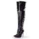 Mùa thu sexy siêu cao gót khởi động 16 CM tốt với bằng sáng chế da Mỏng chỉ đàn hồi stretch over the knee boots boots cao kích thước lớn 44 boot cao cổ nữ Giày ống