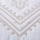 Cotton retro điều hòa không khí màu rắn Pháp được phủ trắng bởi giường bao gồm ba bộ chăn đôi Trải giường