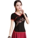 Trung quốc phong cách của phụ nữ áo thêu gió quốc gia mùa hè ăn mặc thêu ngắn tay t-shirt nữ kích thước lớn cotton mỏng đáy áo sơ mi