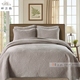 [Màu sợi] chất lượng cao đơn giản trải giường màu rắn màu xám đậm chống thấm trải giường để tăng bông quilting là ba mảnh Trải giường