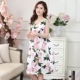 Đặc biệt hàng ngày bông lụa đồ ngủ phụ nữ mùa hè bông nhân tạo nightdress tay bông váy kích thước lớn thai sản ăn mặc nhà dịch vụ