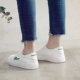 Kéo lại giày nữ giày trắng nữ 2018 mùa thu giày mới Hàn Quốc Giày đế bằng giày sinh viên Giày vải hoang dã