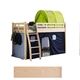 Tuỳ chỉnh nửa chiều cao giường gỗ rắn giường loft trẻ em giường gỗ rắn có thể được trang bị với một chàng trai trên giường ngủ trượt lều gỗ giường và trẻ em gái - Giường giá giường tầng Giường