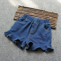 Quần short nữ denim mùa hè mỏng 2019 phiên bản Hàn Quốc mới của quần trẻ em trẻ em mặc quần nữ nóng bỏng hoang dã - Quần jean quần sooc bò bé trai