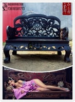 Резной диван подходит для фотосессий, реквизит для фотографии, китайский стиль