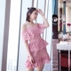 Dress ren khâu hoa thêu từ vai chic bồ đào nha ăn mặc retro du lịch kỳ nghỉ Một từ váy đầm chữ a đẹp A-Line Váy