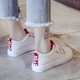 Velcro giày trắng nữ 2018 mùa xuân mới sinh viên Hàn Quốc giày vải phẳng giày hoang dã giày thường Plimsolls