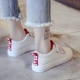 Velcro giày trắng nữ 2018 mùa xuân mới sinh viên Hàn Quốc giày vải phẳng giày hoang dã giày thường