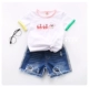 Phật giáo quần áo trẻ em cô gái 2018 mùa hè mới jeans Hàn Quốc phiên bản của em bé đàn hồi quần short trẻ em thường quần hoang dã quần áo trẻ em cao cấp Quần jean