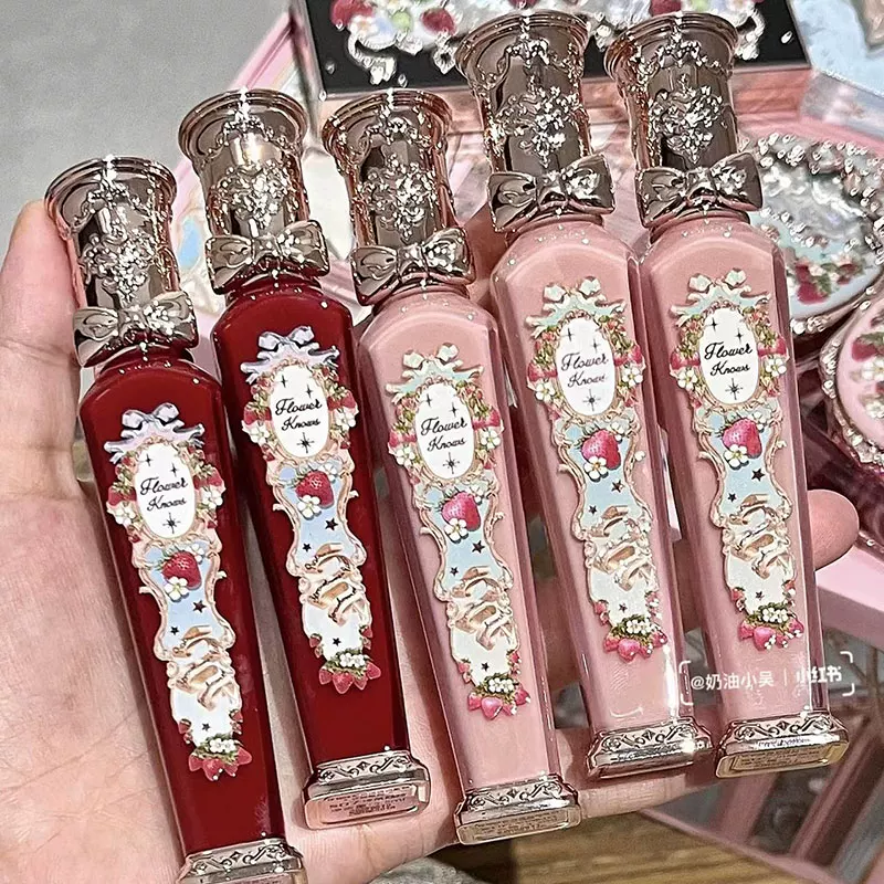 Хуа Чжияо клубничный лоококо облачный крем для губ кремовый глянец губной помады S05 маленький тюльпан Unilate