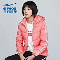 Erke Hongxing Erke áo khoác thể thao nhẹ cực kỳ nhẹ trùm đầu của phụ nữ cotton phù hợp với màu xám mỏng thể thao xuống áo khoác - Thể thao xuống áo khoác Vừa