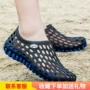 Dép nhựa mùa hè không thấm nước thanh niên dép nhựa mùa hè học sinh mưa phiên bản Hàn Quốc của giày đi biển bên ngoài Baotou giày quai hậu nam