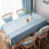 Nhỏ tươi màu xanh hình chữ nhật vải bảng vải bảng cờ nhỏ gọn khăn trải bàn khăn trải bàn cà phê hiện đại của Mỹ - Khăn trải bàn khăn trải bàn vuông