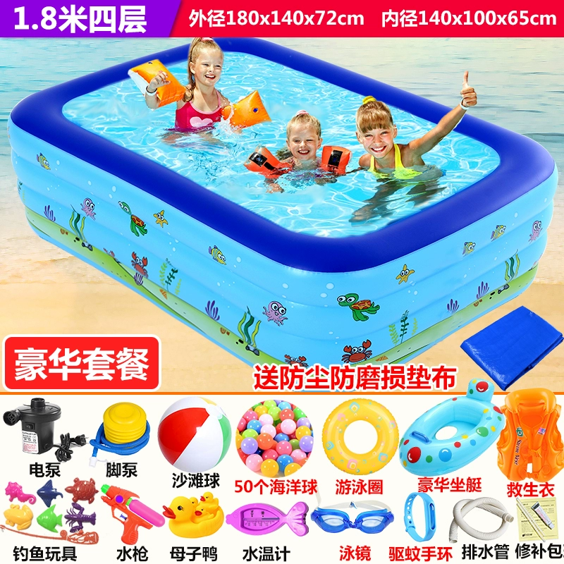 Bể bơi trẻ em di động 3.18m quá khổ dành cho người lớn quá khổ làm dày bể bơi ngoài trời - Bể bơi / trò chơi Paddle