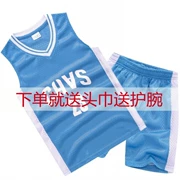 Quần áo trẻ em nam mùa hè trẻ em vest thể thao phù hợp với trẻ em đồng phục bóng rổ của học sinh tiểu học 8-9-10-11-15 tuổi - Phù hợp với trẻ em