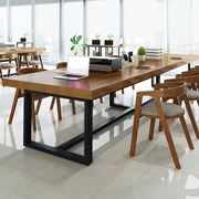 Bàn sắt rèn Mỹ Bán nhà máy retro đồ gỗ rắn đồ gỗ thô bề mặt bàn máy tính Phòng hội nghị bàn thông môi trường - Đồ gỗ ngoài trời