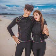 Chia đôi bộ đồ lặn Hàn Quốc quần dài tay chống nắng áo tắm nữ nam nổi quần áo lặn mẹ lướt nhanh - Vài đồ bơi