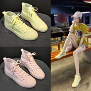 Giày cao gót mới 2019 nữ phiên bản Hàn Quốc của đôi giày trắng thoáng khí hoang dã giày đế bằng đế mềm đế xuồng - Giày cao gót