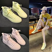 Giày cao gót mới 2019 nữ phiên bản Hàn Quốc của đôi giày trắng thoáng khí hoang dã giày đế bằng đế mềm đế xuồng - Giày cao gót mẫu giày thể thao nữ đẹp 2020