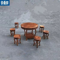 Ming và Qing Dynasties đồ nội thất bằng gỗ gụ cổ điển Bàn gỗ hồng mộc Miến Điện một bàn gỗ sáu chỗ ngồi gỗ rắn Trung Quốc - Bộ đồ nội thất ghế sofa hiện đại