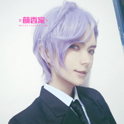 taobao agent Mengxiangjia Glory of Kings cos gay purple Liu Bang original skin anime cosplay wig