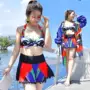 Chao Fan Plus béo cỡ lớn gợi cảm mặc bikini áo tắm nữ áo rộng bên ngoài 200 pounds chất béo mm chị đã gầy - Bikinis đồ bơi nữ dạng quần váy