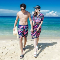 Cặp đôi Đồ bơi Nữ Thể thao Bikini Váy ba mảnh Phong cách Spa Đồ bơi Bảo tồn Sinh viên Quần đi biển - Vài đồ bơi 	đồ đôi đi biển màu xanh