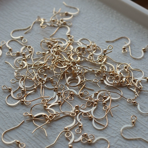 Гипоаллергенные серьги, аксессуар, аксессуары ручной работы, ручка, 14 карат, золотой цвет, DIY