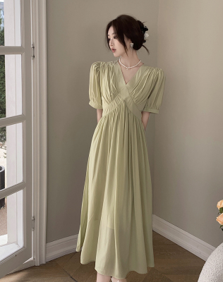 taobao agent Summer dress, fitted brace, plus size, french style, bright catchy style, A-line