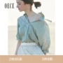 Oece2019 mùa hè thiết kế áo sơ mi nữ mới của phiên bản Hàn Quốc nhỏ của áo sơ mi voan lỏng sọc trên cùng - Áo sơ mi các kiểu áo sơ mi hoa nữ đẹp