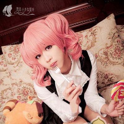 taobao agent Bun House/Demon Fox X Servant SS/Skull Palace Song Multi -COS Wig/Pink Double Ponyta/Cosplay Wig