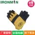 Găng tay bảo hộ lao động hàn ngắn nửa da mới của Iron Man là găng tay bảo hộ lao động hàn thợ hàn chịu mài mòn, chịu dầu, chịu nhiệt và chống đâm thủng găng tay da cho thợ hàn găng tay da thợ hàn 