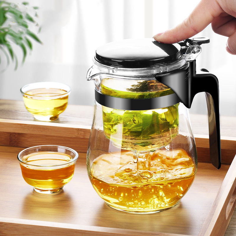  飄逸杯泡茶壺玻璃茶壺耐熱防爆單壺家用套裝茶杯茶具沖玲瓏杯