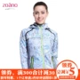Zoano Zona Mùa thu và mùa đông mới chạy bộ quần áo thể thao nữ áo gió thể thao thời trang ấm áp in áo khoác thể dục áo khoác gió thể thao